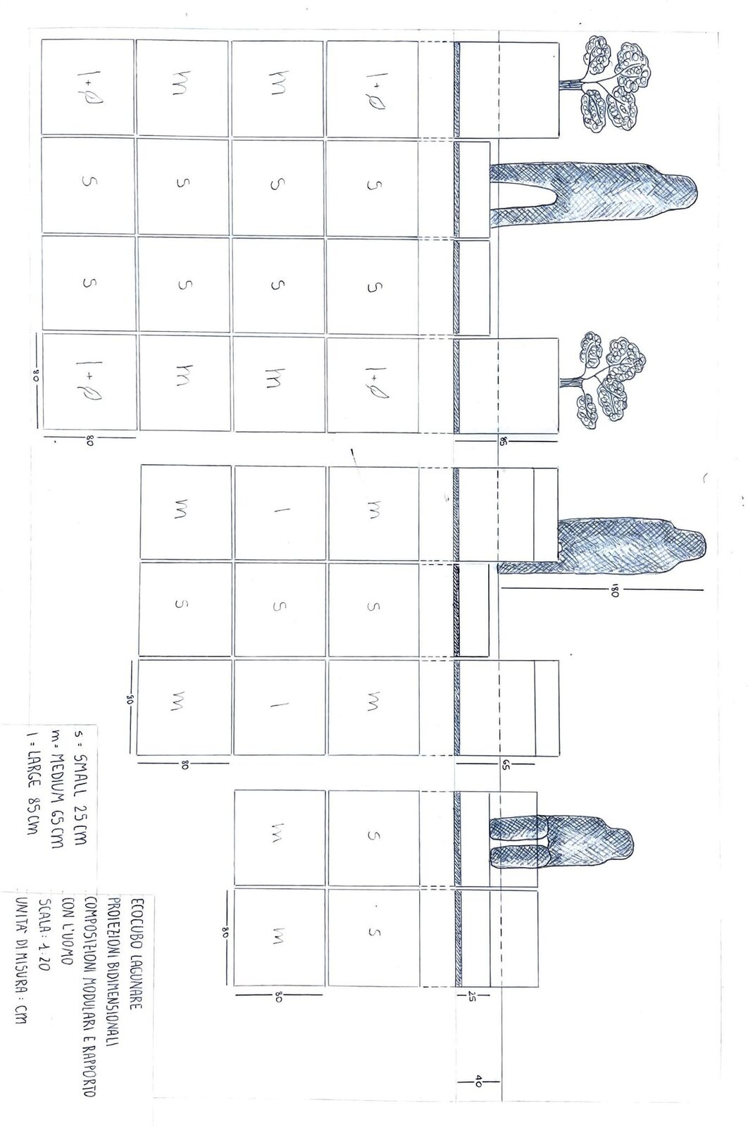 EcoCubo Lagunare, technical drawings